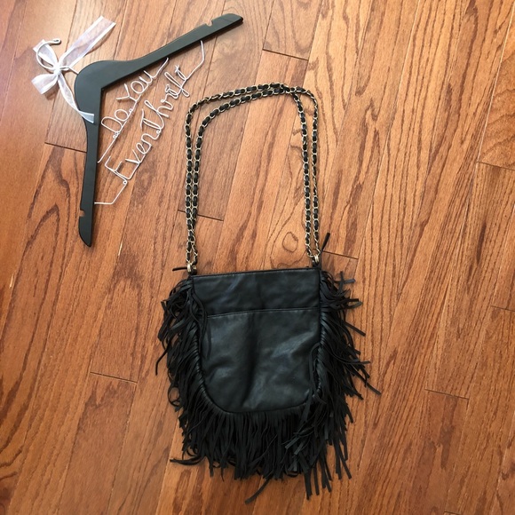 SOLD Ecoté {Urban Outfitters} Black Fringe Purse - Picture 3 of 8